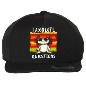 Funny Graphic I Axolotl Questions Wool Snapback Cap