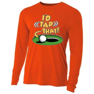 Funny Golfing Id Tap That Cooling Performance Long Sleeve Crew