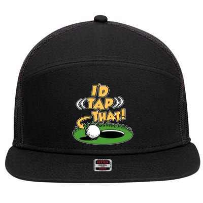 Funny Golfing Id Tap That 7 Panel Mesh Trucker Snapback Hat