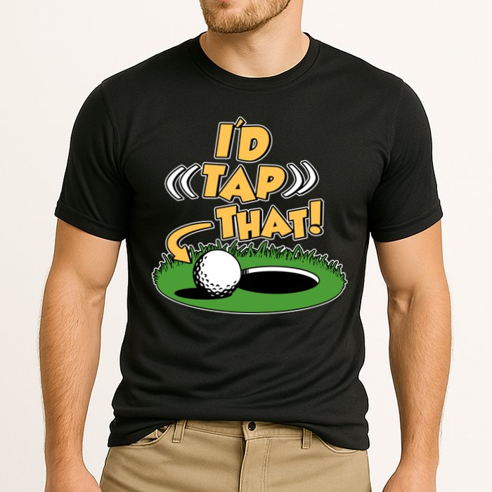 Funny Golfing Id Tap That Cooling Performance Crew T-Shirt