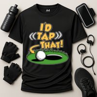 Funny Golfing Id Tap That Cooling Performance Crew T-Shirt