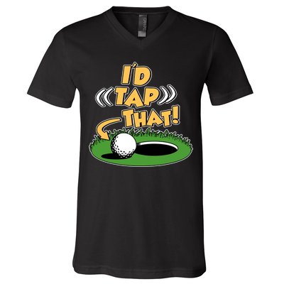 Funny Golfing Id Tap That V-Neck T-Shirt