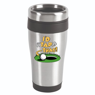 Funny Golfing Id Tap That 16oz Travel Tumbler