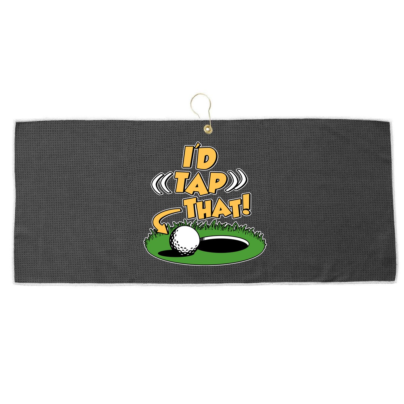 Funny Golfing Id Tap That Large Microfiber Waffle Golf Towel