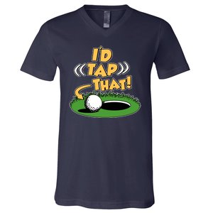 Funny Golfing Id Tap That V-Neck T-Shirt