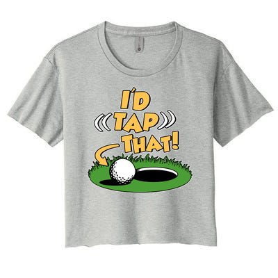 Funny Golfing Id Tap That Women's Crop Top Tee