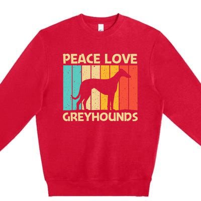 Funny Greyhound Italian Greyhound Rescue Dog Premium Crewneck Sweatshirt