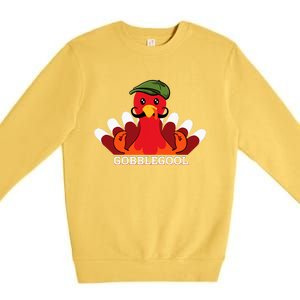 Funny Gobblegool Italian Gobble Turkey Day Fall Thanksgiving Premium Crewneck Sweatshirt