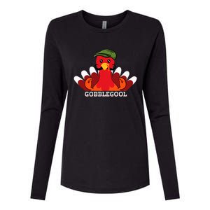 Funny Gobblegool Italian Gobble Turkey Day Fall Thanksgiving Womens Cotton Relaxed Long Sleeve T-Shirt