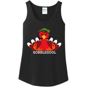 Funny Gobblegool Italian Gobble Turkey Day Fall Thanksgiving Ladies Essential Tank