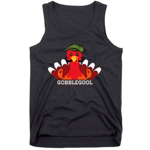 Funny Gobblegool Italian Gobble Turkey Day Fall Thanksgiving Tank Top