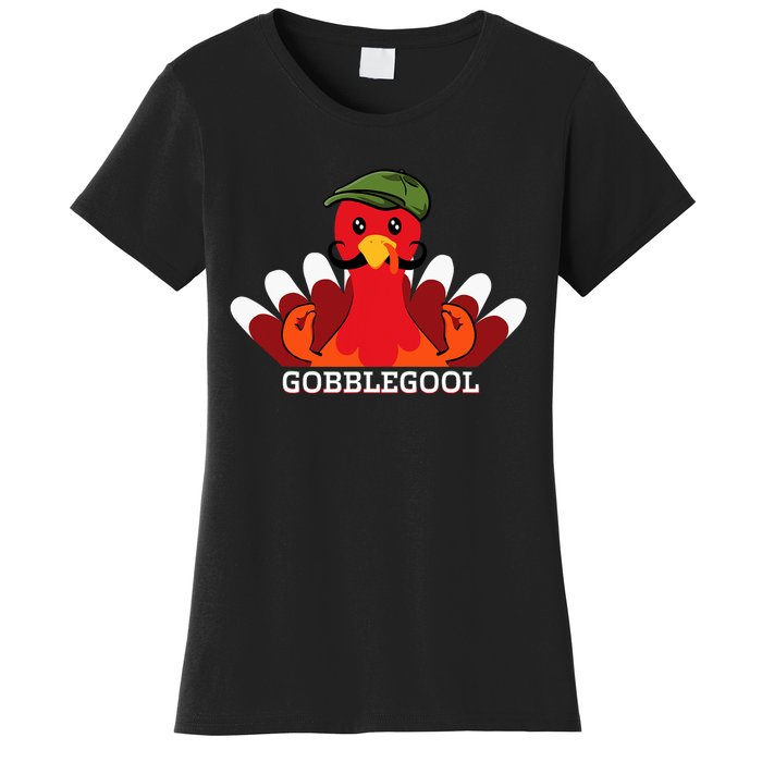 Funny Gobblegool Italian Gobble Turkey Day Fall Thanksgiving Women's T-Shirt