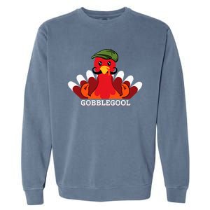 Funny Gobblegool Italian Gobble Turkey Day Fall Thanksgiving Garment-Dyed Sweatshirt