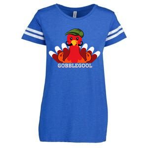 Funny Gobblegool Italian Gobble Turkey Day Fall Thanksgiving Enza Ladies Jersey Football T-Shirt