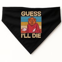Funny Guess I'll Die Meme DnD Dice Dungeon And Dragons Fan USA-Made Doggie Bandana