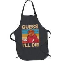Funny Guess I'll Die Meme DnD Dice Dungeon And Dragons Fan Apron