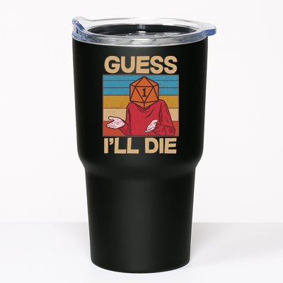 Funny Guess I'll Die Meme DnD Dice Dungeon And Dragons Fan Tumbler