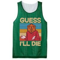 Funny Guess I'll Die Meme DnD Dice Dungeon And Dragons Fan Mesh Reversible Basketball Jersey Tank