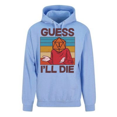 Funny Guess I'll Die Meme DnD Dice Dungeon And Dragons Fan Unisex Surf Hoodie