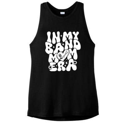 Funny Groovy In My Band Mom Era Trendy Band Mom Gift Ladies PosiCharge Tri-Blend Wicking Tank