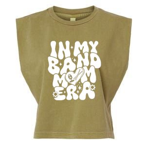 Funny Groovy In My Band Mom Era Trendy Band Mom Gift Garment-Dyed Women's Muscle Tee