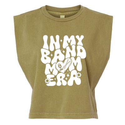 Funny Groovy In My Band Mom Era Trendy Band Mom Gift Garment-Dyed Women's Muscle Tee