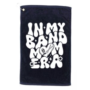 Funny Groovy In My Band Mom Era Trendy Band Mom Gift Platinum Collection Golf Towel