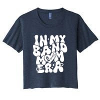 Funny Groovy In My Band Mom Era Trendy Band Mom Gift Women's Crop Top Tee