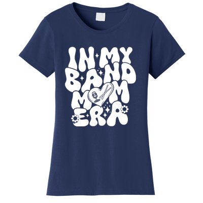 Funny Groovy In My Band Mom Era Trendy Band Mom Gift Women's T-Shirt