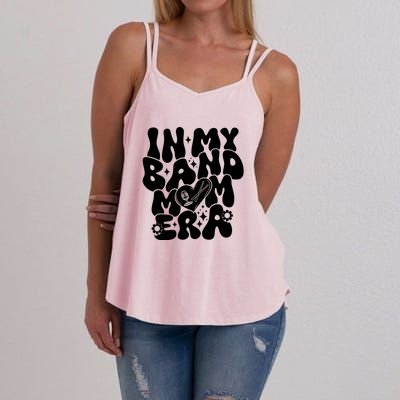 Funny Groovy In My Band Mom Era Trendy Band Mom Gift Women's Strappy Tank