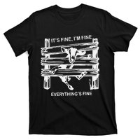 Funny Goat It's Fine I'm Fine Everything Is Fine T-Shirt