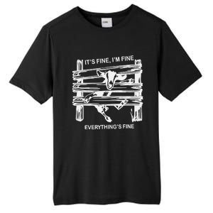 Funny Goat It's Fine I'm Fine Everything Is Fine Tall Fusion ChromaSoft Performance T-Shirt