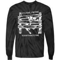 Funny Goat It's Fine I'm Fine Everything Is Fine Tie-Dye Long Sleeve Shirt