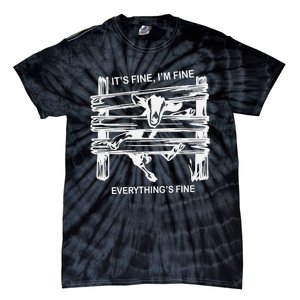 Funny Goat It's Fine I'm Fine Everything Is Fine Tie-Dye T-Shirt