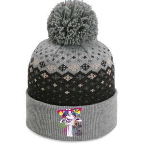 Funny Giraffe It's Good To See You The Baniff Cuffed Pom Beanie