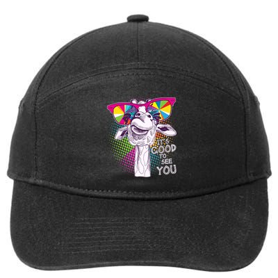 Funny Giraffe It's Good To See You 7-Panel Snapback Hat