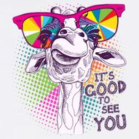 Funny Giraffe It's Good To See You Cool Comfort Performance Bucket Hat