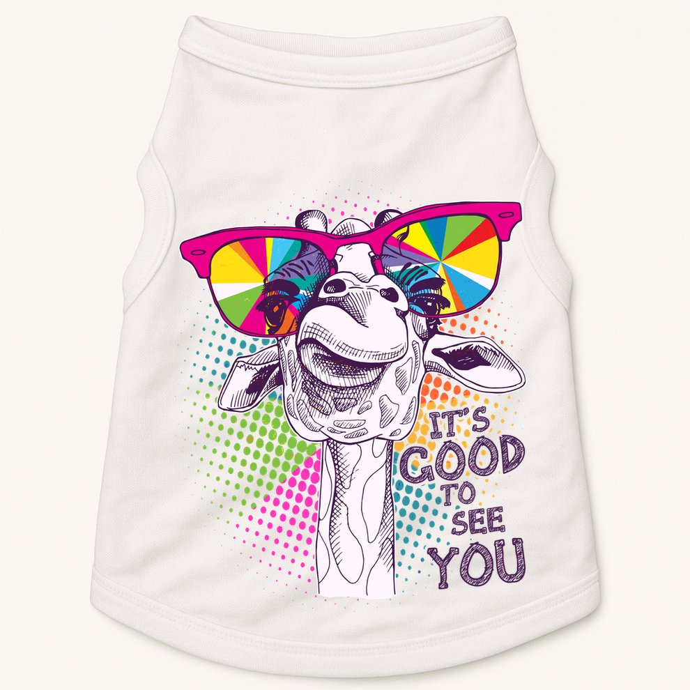 Funny Giraffe It's Good To See You Doggie Tank