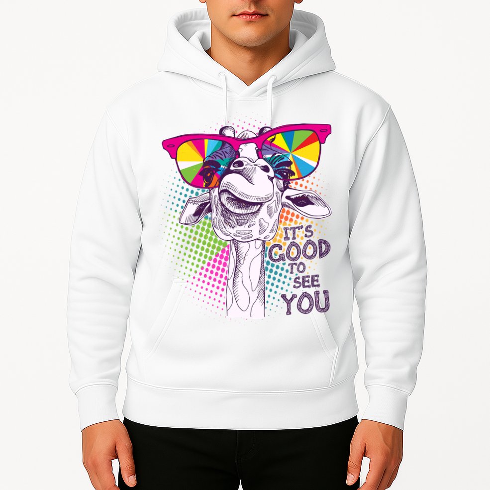 Funny Giraffe It's Good To See You Hoodie