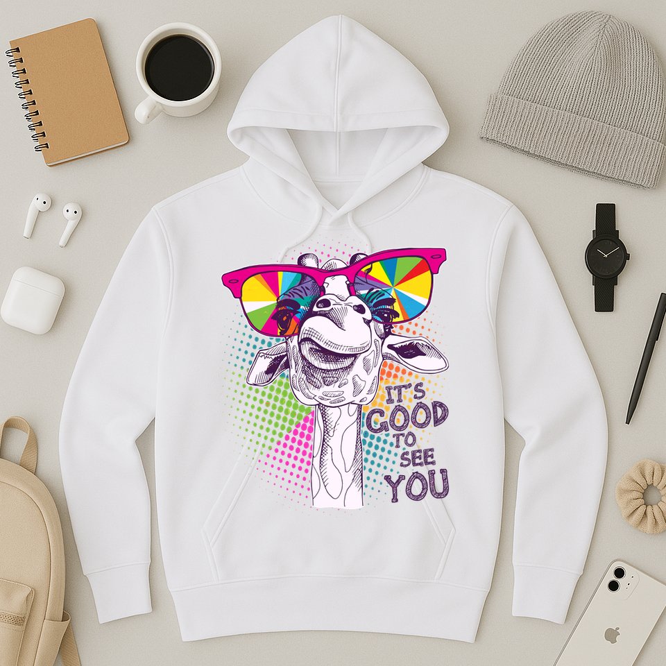 Funny Giraffe It's Good To See You Hoodie