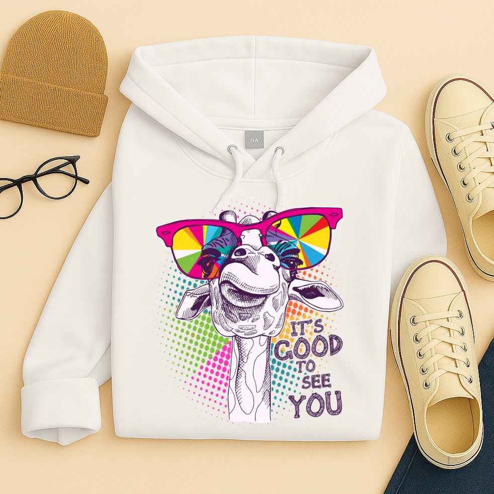 Funny Giraffe It's Good To See You Hoodie