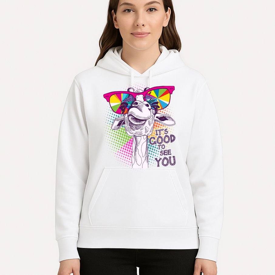 Funny Giraffe It's Good To See You Hoodie