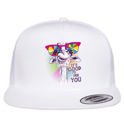 Funny Giraffe It's Good To See You Flatbill Hat