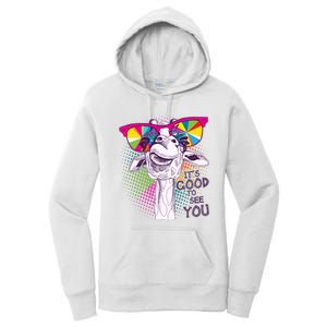 Funny Giraffe It's Good To See You Women's Pullover Hoodie