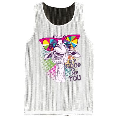 Funny Giraffe It's Good To See You Mesh Reversible Basketball Jersey Tank