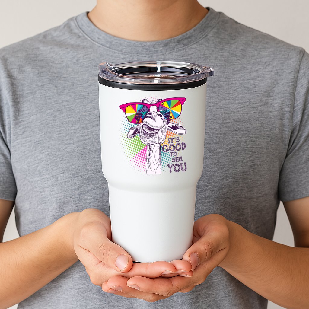 Funny Giraffe It's Good To See You Tumbler