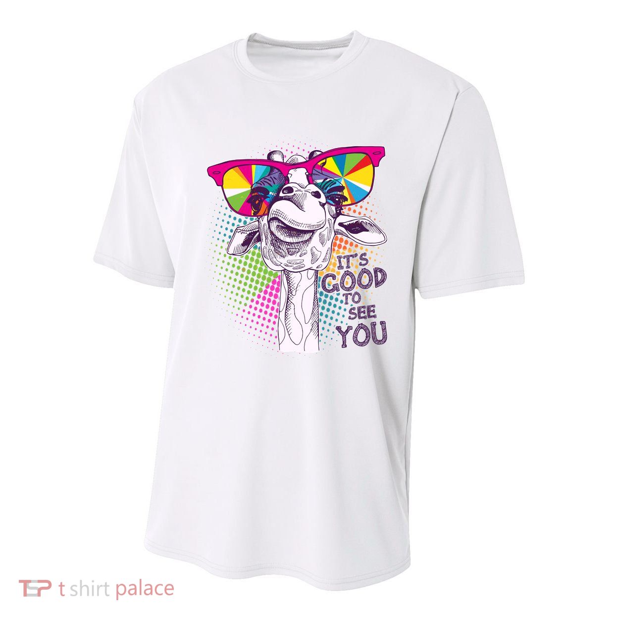 Funny Giraffe It's Good To See You Youth Performance Sprint T-Shirt