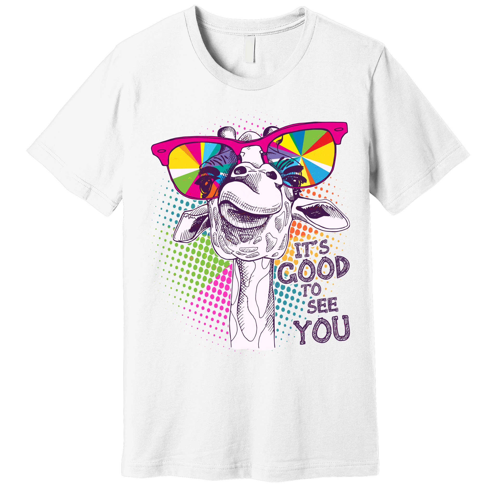 Funny Giraffe It's Good To See You Premium T-Shirt
