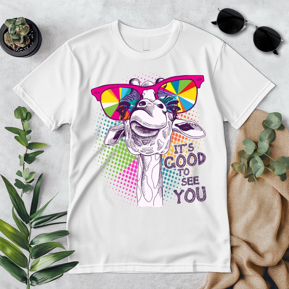 Funny Giraffe It's Good To See You Premium T-Shirt