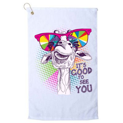 Funny Giraffe It's Good To See You Golf Towel
